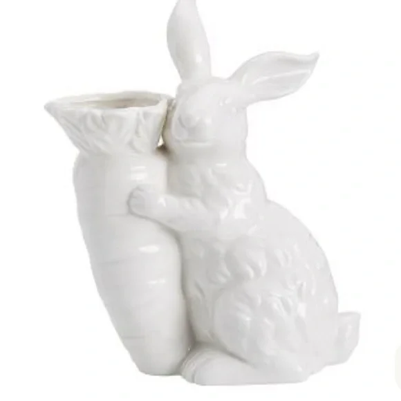Pottery Barn Ceramic Garden Bunny -Small White NIB - Picture 10 of 10